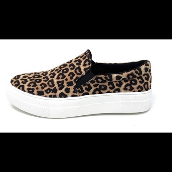 None Shoes - Trendy leopard print slip on sneakers NWT